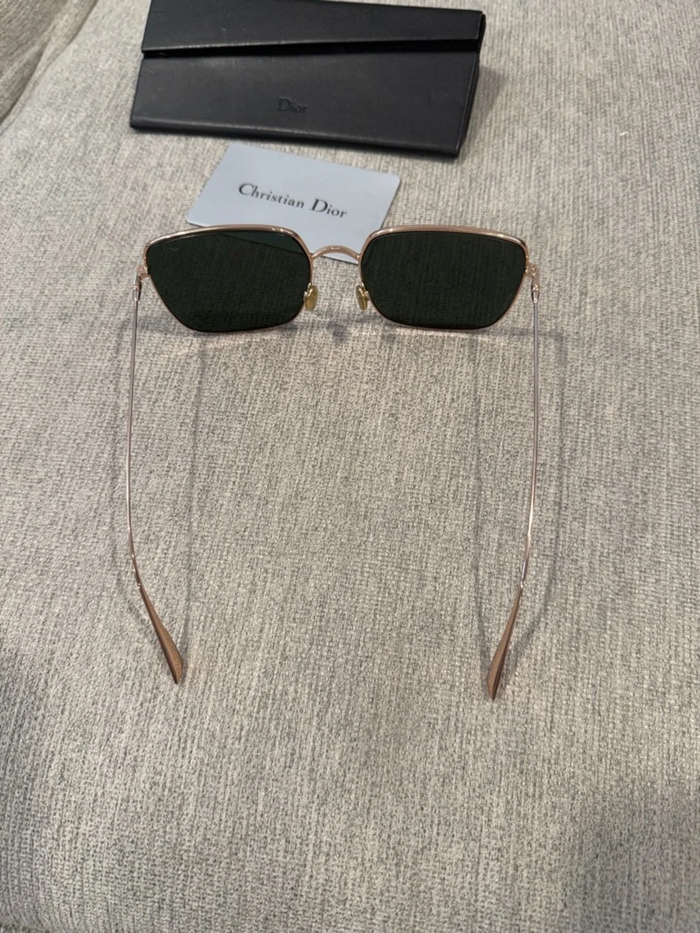 DIOR Stellaire Rose Gold Green Mirror Square Sunglasses - Picture 5 of 13